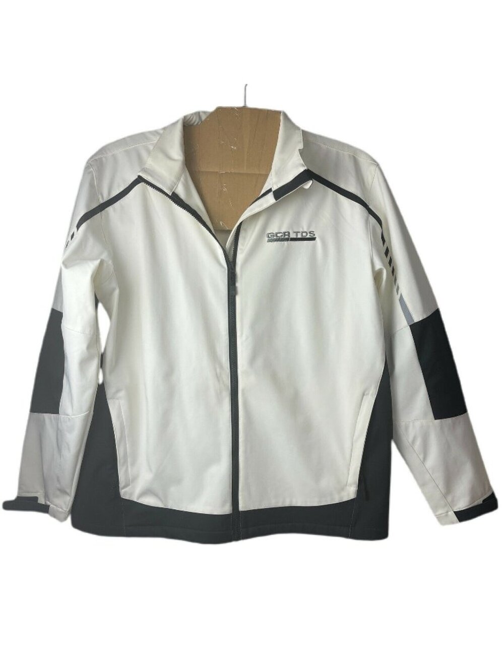 Port Authority Mens Full Zip White Black Lightweight Softshell Jacket Size 2XL
